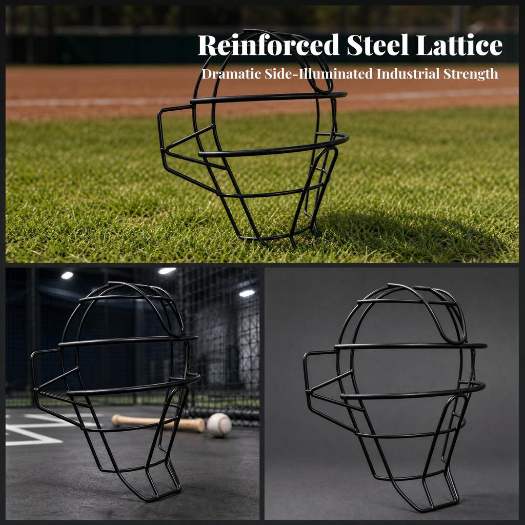 Baseball-Gesichtsmaske mit Kopfstützschlaufe Stoßdämpfend für das Schlagtraining