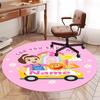 Custom Name Ms. Rachel Printed Round Rug Carpet Chair Rug Area Rug Entryway Doormats,for Office Chair Living Room Bedroom Kitchen Room.
