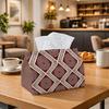 1pc Maroon Mandala Tissue Holder - A Symmetrical Geometric Napkin Storage Solution, Ideal for Rolls, Facial Tissues, Or Single Sheets, Versatile Organ
