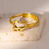 Women Rings Stainless Steel Gold Color Finger Ring for Female Simple Aesthetic Jewelry Accessories Handmade Gifts Anillos Mujer