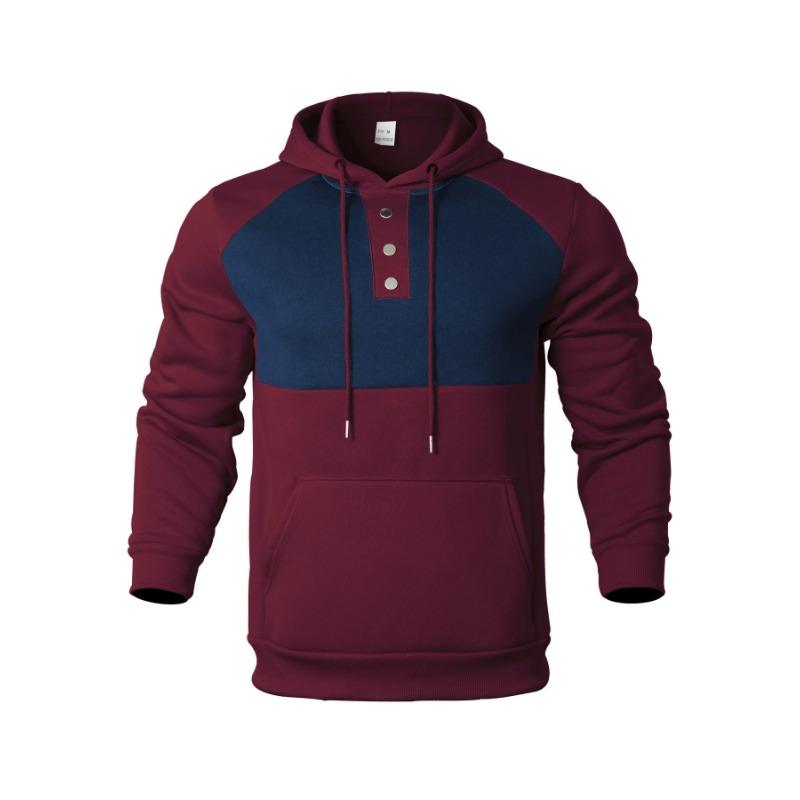 Men's Clothing, Spring and Autumn, Light and Comfortable Casual Loose Hooded Button-up Jacket, Men's Sweatshirt