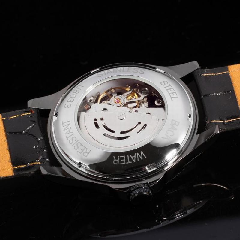 WINNER Men's Personality Classic Skeletonized Watch Automatic Mechanical Watch