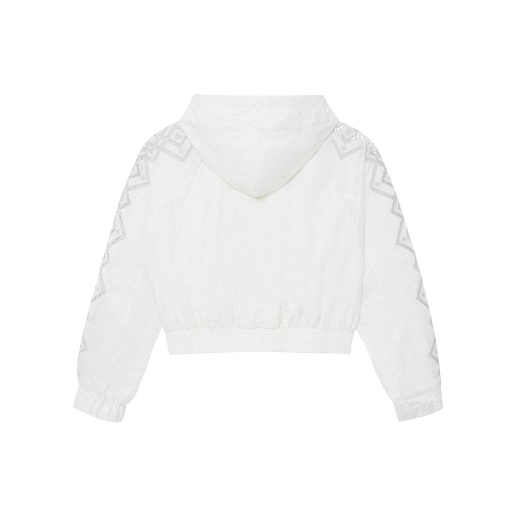 Li Ning Loose Fit Sports Hooded Windbreaker Jacket Women Outerwear White AFDSB80-1