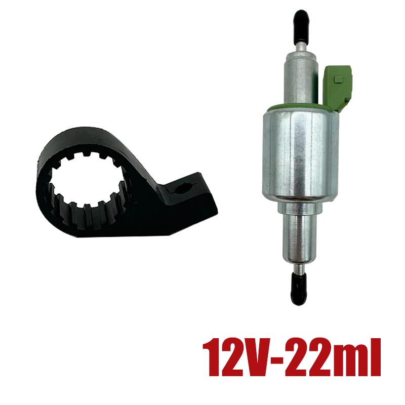 12V 24V Car Air Diesel Heater Oil Fuel Pump + Shock Absorption Holder For 2-5KW Parking Heater Pulse Meter Pump 16/22/28/32ML