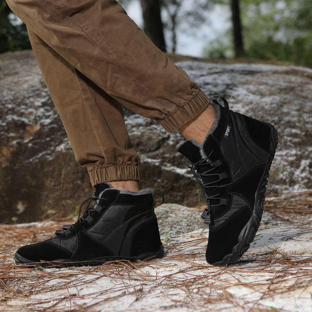 Herren Cross-Border Fünf-Finger Outdoor Sportschuhe – Mit Samt gefüttert, warm, verschleißfest, rutschfest, Schneewanderstiefel.