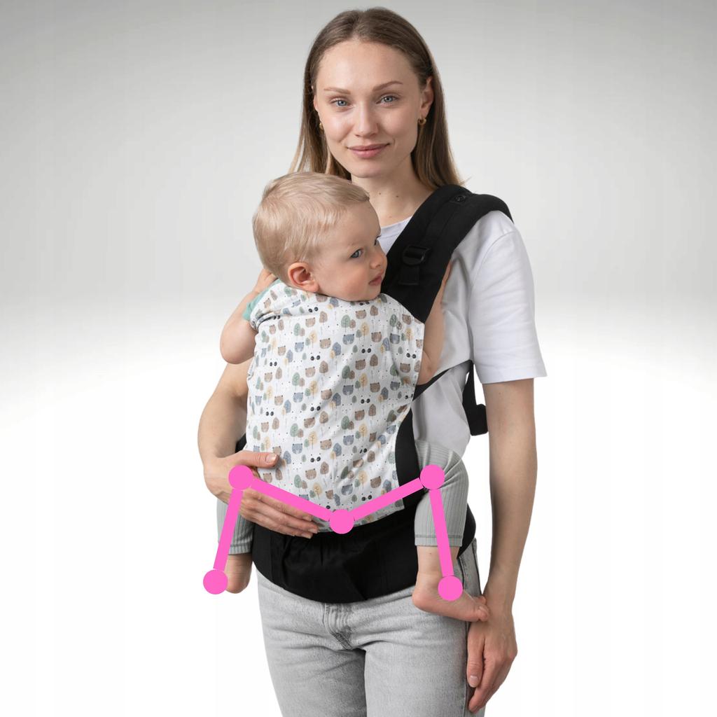 Baby Carrier Ergonomic Back Carrier Urban 100% Cotton Panda