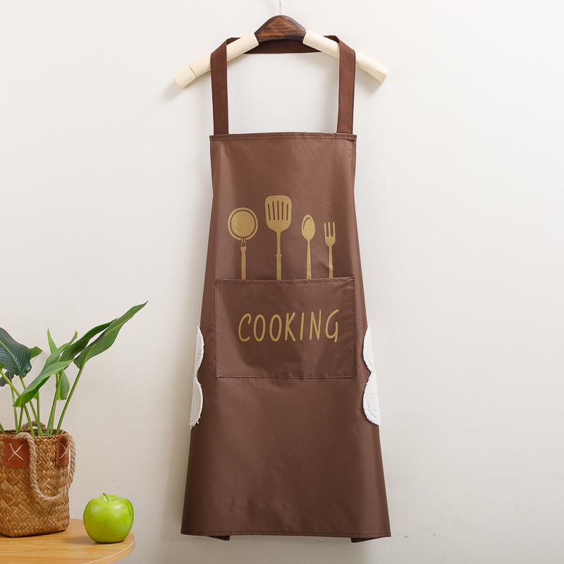 Waterproof and Oil-proof Kitchen Apron with Knife and Fork Design, Dirt-resistant and Thin for Summer Cooking. Perfect for Women.