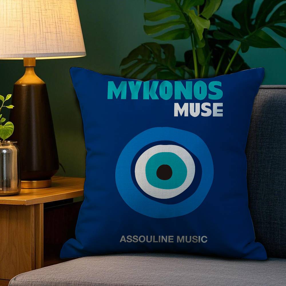 Anime Summer Travel Series Pillow Case Plush Fabric Soft Double Sided Print Home Sofa High Quality Cushion Cover Throw