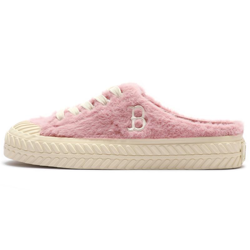 MLB Playball Мюли Амортизация Легкие Низкие Скейт-обувь Унисекс Розовые Белые Кроссовки 3AMUUD316-43PKS