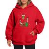 Ladies' Christmas Style Printed Hoodie With Wool And Pockets For Women