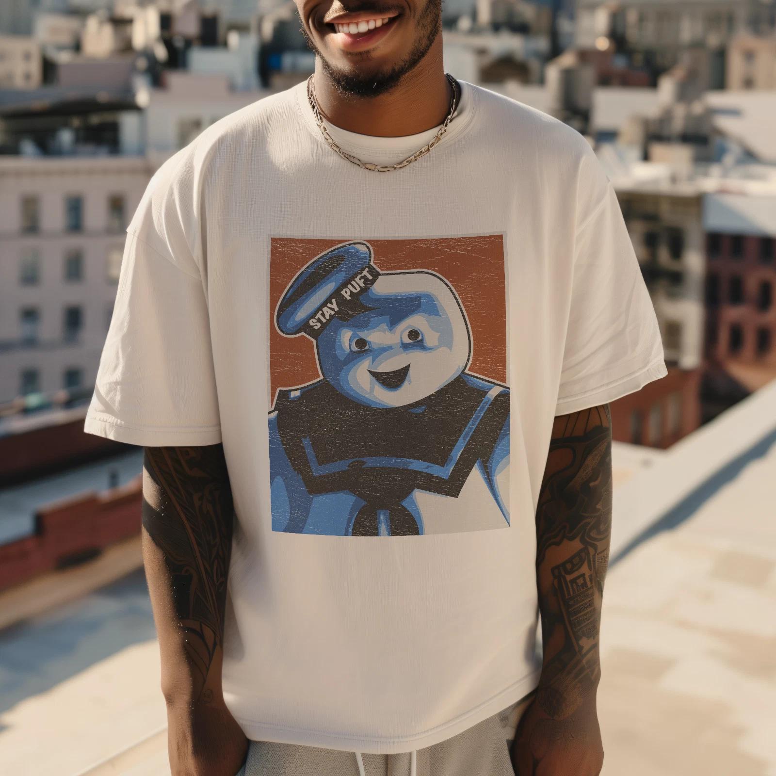 Distressed Ghostbusters T shirt, Vintage Stay Puft Tee, Retro 80s Movie Apparel 3XL