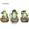 Small Resin Frog Statue Cartoon English Sign Frog Creative Garden Frog Ornament  Outdoor
