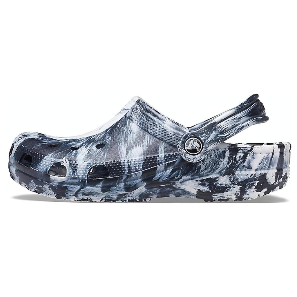 Crocs Beach Marble Unisex Black White Sandals 'Black White' 206867-103