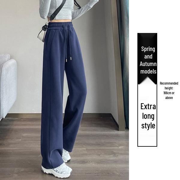 Women's Wide-Leg Velvet Sweatpants - Height-Enhancing Banana Sports Pants for Autumn/Winter 2025