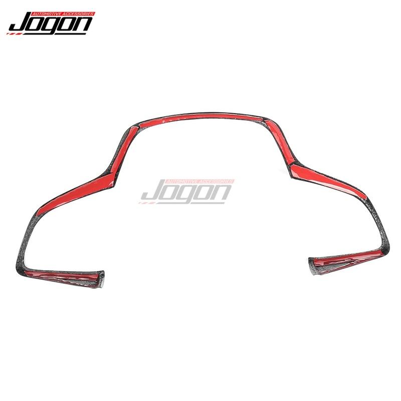 DRY Carbon Fiber Car Interior Steering Wheel Strip Cover Sticker Trim Accessories For Genesis G70 2017 2018 -2024