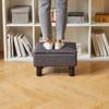 Aibiju Storage Ottoman with Solid Wood Legs and Linen Storage Stool with Hinged Suitable for Living and Dark Chair/Desk Fabric, High-Rebound