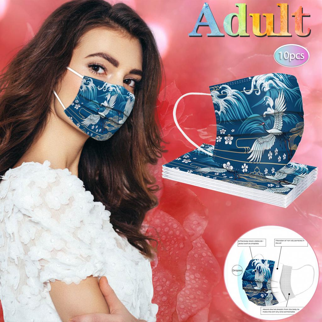 Adult Mask Disposable Face Mask Industrial 3Ply Ear Loop 10/20/30/40/50/100PCS