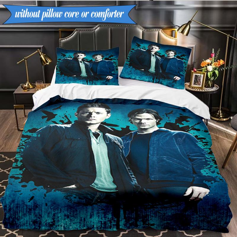 Super-natural Darkness Deliverance 3pcs Bedding set,Ideal for Bedroom, Dormitory,Including Duvet Cover And 2pcs Pillowcases,Fan Gifts