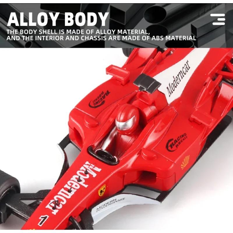 1/32 Scale Alloy Ferrari F1 Racing Car Toy Model with Retroactive Motion, Sound & Light Effects - Ideal for Kids' Racing Play & STEM Lea