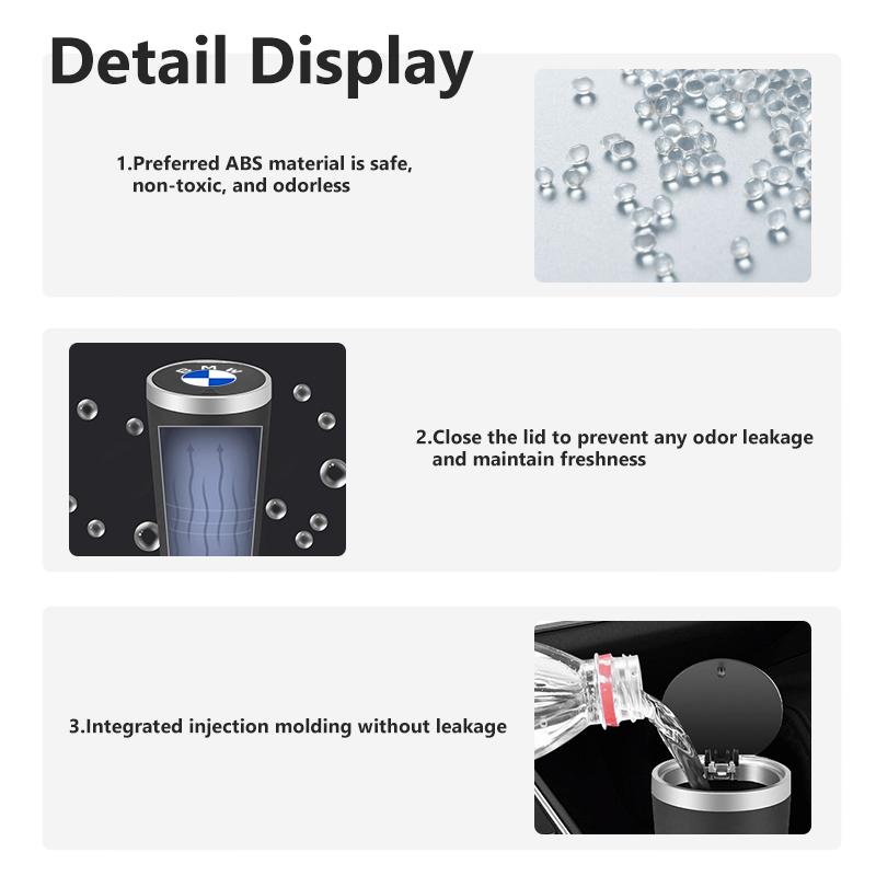 Car Center Console Garbage Bin Storage Trash Can Cup Holder For BMW M Performance E36 E46 E60 E90 E91 E92 E93 F30 F20 TMBCU1
