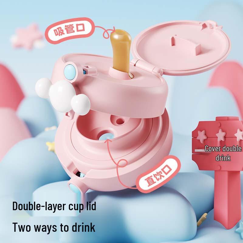 BabloV Children's Portable Straw Water Bottle