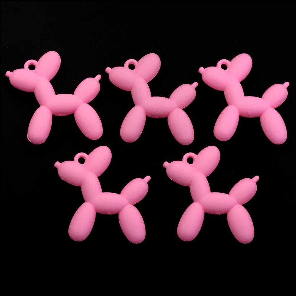 5pcs/lot Colorful Cute Acrylic Cartoon Balloon Dog Pendants For Jewelry Making DIY Bracelet Necklace Keychains Accessories