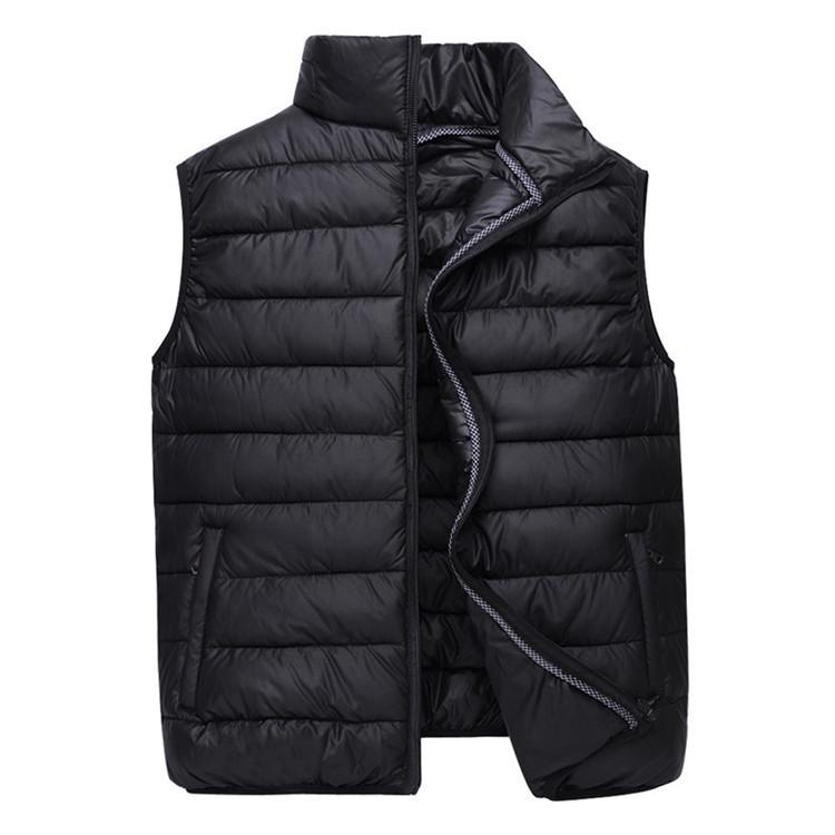 Men's Plus Size Lightweight Down Vest - Warm, Trendy Sleeveless Outerwear for Autumn & Winter