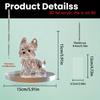 1pcs flat decorative statue, exclusive small and fun, crystal dog ornament suitable for bedroom decoration and office decoration