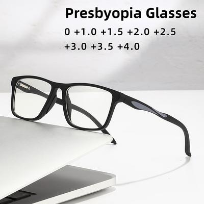 Fashionable Sports Anti Blue Light Presbyopia Glasses Ultra Light Anti Slip High-definition Spring Foot Glasses Diopter To +4.0