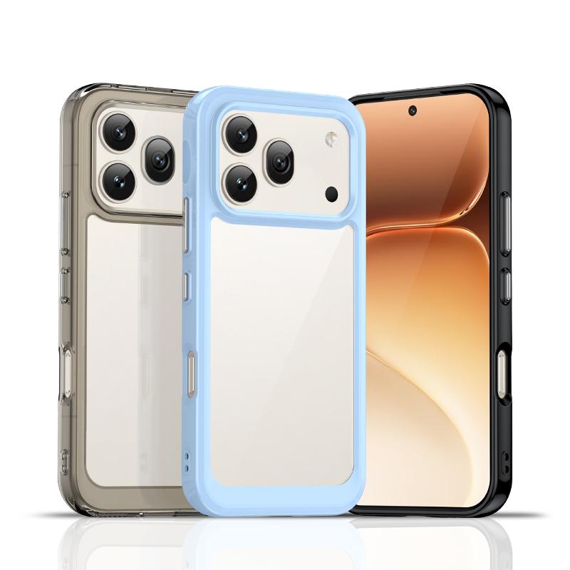 For Honor 600 Pro Cases Transparent Hard PC Phone Case For Honor 600 Pro Candy Color Frame TPU Silicone Shockproof Cover Bumper