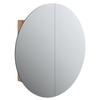 Vidaxl Bathroom Cabinet with Mirror and LED, Oak, 54X54X17.5 Cm