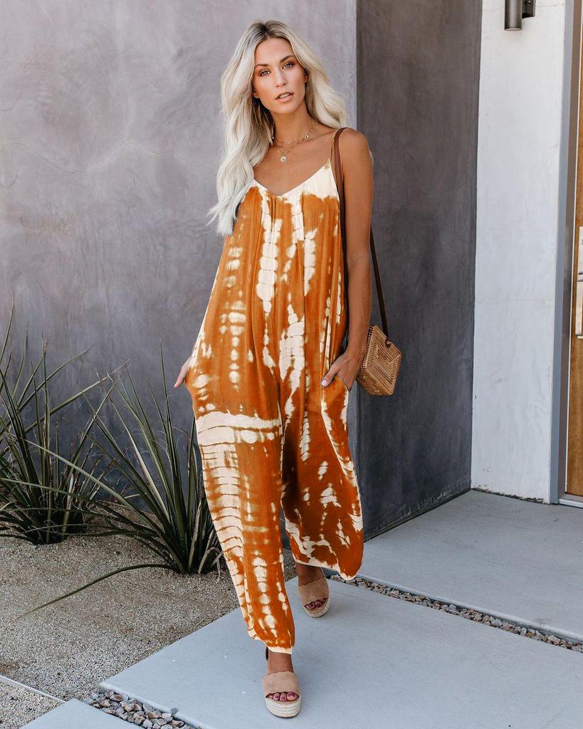 2022 New Women's Sexy Wide-Leg Suspender Jumpsuit