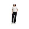 FILA Emerald Lifestyle Color Block Letter Print Round Neck Casual Sports Comfortable Knit Short Sleeve T-Shirt Women Tops White F11W514101F-WT