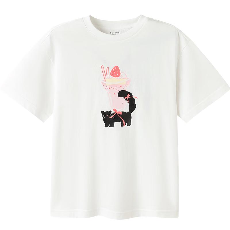 Balabala Girls' Summer Moisture-Wicking Cotton T-Shirt