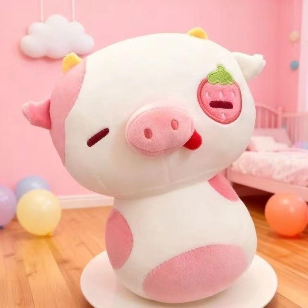 Soft Strawberry Pig Plush Toys Fluffy Pink Girlish Heart Cute Toy Festival Party Decor