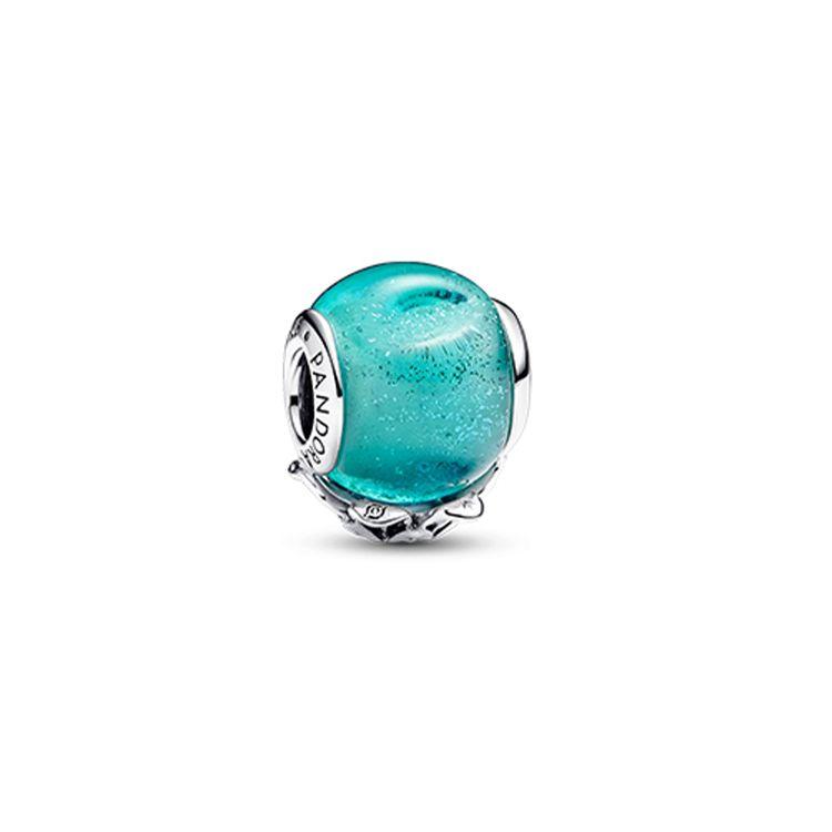 Pandora Flower Decoration 925 Silver Pendant Women pendant Blue 793191C00 Box