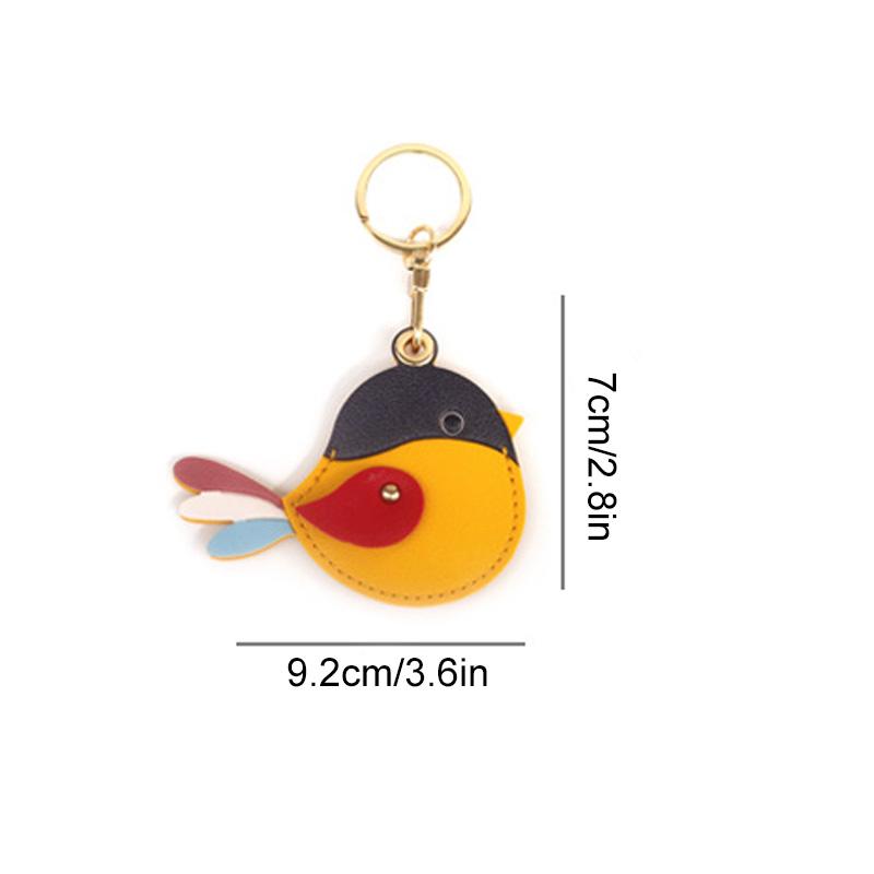 1PC Bag Hanging Decor Gift Accessories Keyring Anti-Scratch Sparrow Cute Access Card Cover Car Keychain
