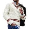 Men's   Big Size  Knitting  Long Sleeves  Twisted Flower  Pullover  Sweater