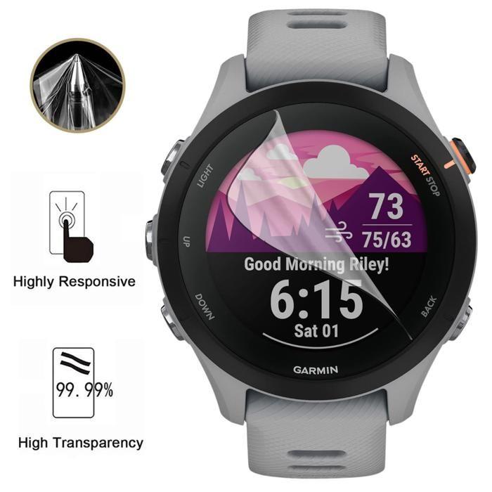 Protecție ecran pentru Garmin Forerunner 255s [Pachet 6] Folie de protecție din plastic rezistentă ultra-subțire Phonillico