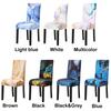 1pc Marble Textured Dining Room Chair Covers Stretch Chair Covers Removable Universal For Home Kitchen Dining Room Wedding