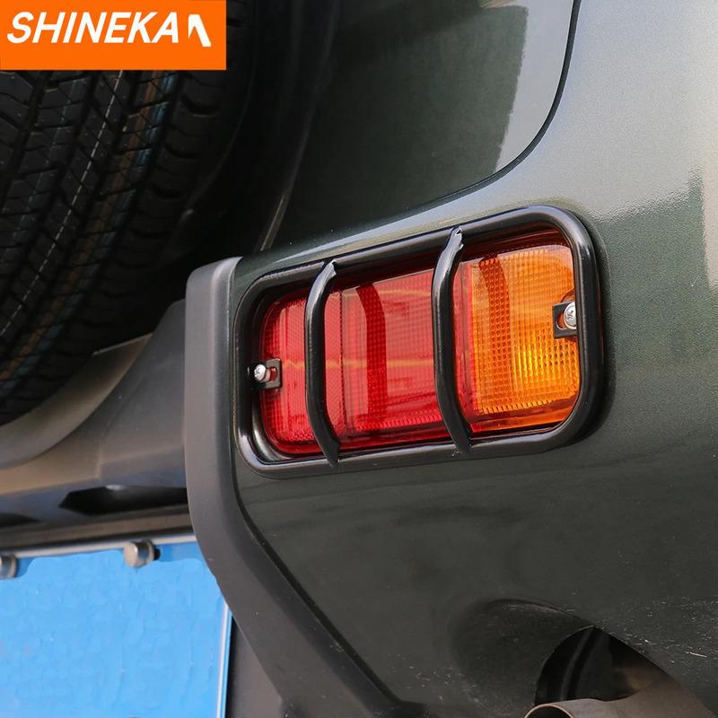 SHINEKA Lamp Hoods For Suzuki Jimny 2007-2017 Car Tail Light Lamp Rear Fog Light Decoration Cover Trim Kit Exterior Accessories