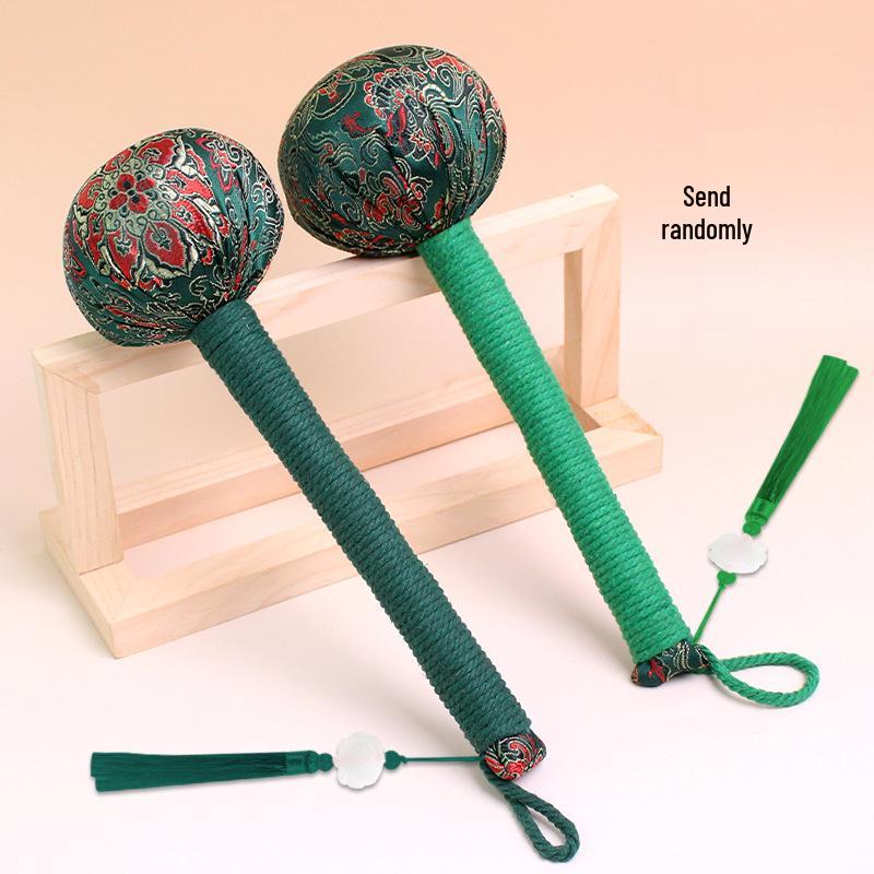Year of the Horse Mugwort Meridian Massage Hammer - Solid Color Brocade Multifunctional Health Gift