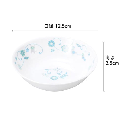 OGISO Sarasa Blue 12.5cm Deep Small Plate (Dishwasher and Microwave Safe) Sarasa Blue Small 11591320B100