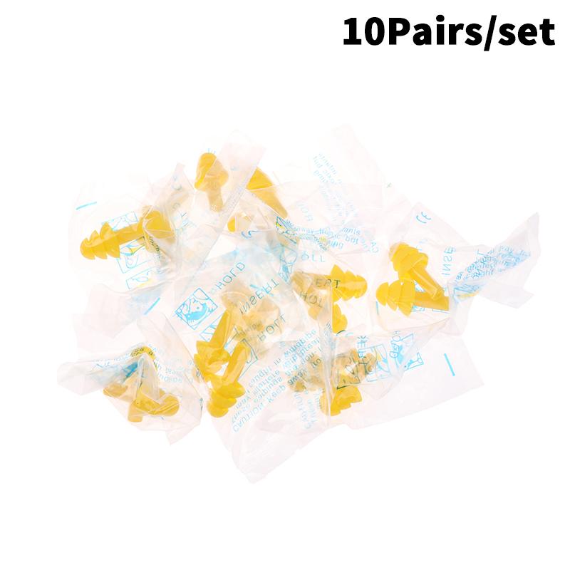 10 Paar Silikon Anti-Lärm Ohrstöpsel Geräuschunterdrückender Schwamm zur Geräuschreduzierung Schlaf & Arbeit Schnarchlinderung