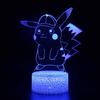 Pikachu Led Night Light 3d Illusion Lamp Bedside Kids Gifts Bedroom