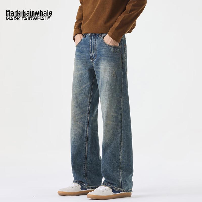 

Мужские винтажные джинсы прямого кроя Mark Fairwhale с варкой «снежинка» 38