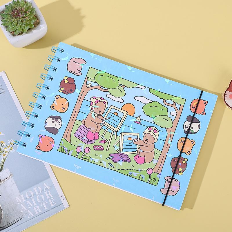 1/4Pcs Creative Interesting Decompression Coloring Book Kids Animal Theme Graffiti Painting Book Bobbie Goods Coloring Book