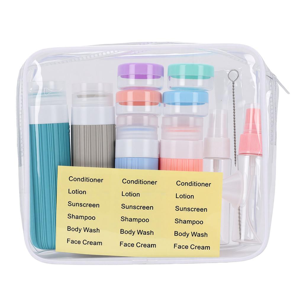 Travel Bottles for Toiletries Leakproof Squeezable Silicone Toiletry Containers for Shampoo Conditioner Portable