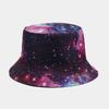 European and American fashion double-sided basin hat women's tide starry sky pattern sun hat men's spring and summer outdoor travel sunscreen bucket