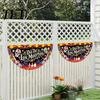 Colorful Cemetery Memorial Flag Day of The Dead Skull Bunting Banner, Marigold Print Fiesta Hanging Flag, Sugar Outdoor Yard Party Decor Floral